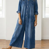 STELLA - DENIM COTTON JUMPSUIT
