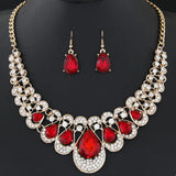 GARNET RUBY JEWELRY SET | GOLD JEWELLERY