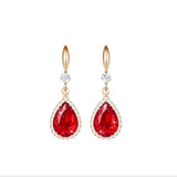 TEARDROP RUBY EARRINGS | GOLD JEWELLERY
