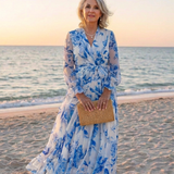 LILLIAN | LONG-SLEEVE FLORAL MAXI DRESS