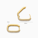 PAVÉ HOOP EARRINGS | GOLD JEWELLERY