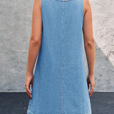 ANNE - CASUAL DENIM OVERALL DRESS