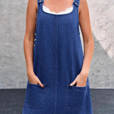 ANNE - CASUAL DENIM OVERALL DRESS
