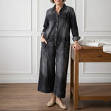 STELLA - DENIM COTTON JUMPSUIT