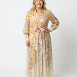 CRESSIDA | LONG-SLEEVE FLORAL MAXI DRESS