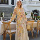 CRESSIDA | LONG-SLEEVE FLORAL MAXI DRESS