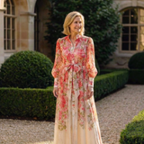 CRESSIDA | LONG-SLEEVE FLORAL MAXI DRESS